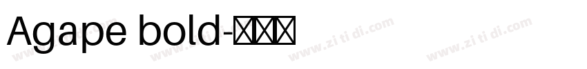 Agape bold字体转换